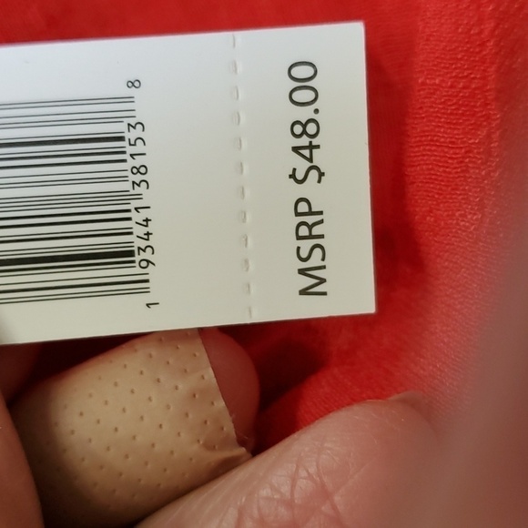 COUNTERPARTS‎ RED, NWT BOHEMIAN STYLE BLOUSE, size large. Bell sleeves. Hippy - Picture 8 of 10